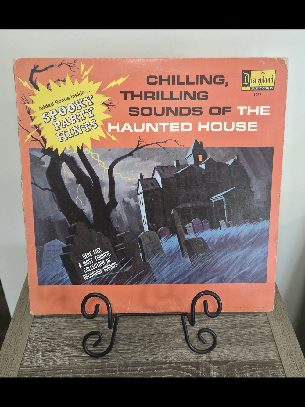 VTG Disney Thrilling Chilling Sounds Of The Haunted House Disneyland Record PLEA